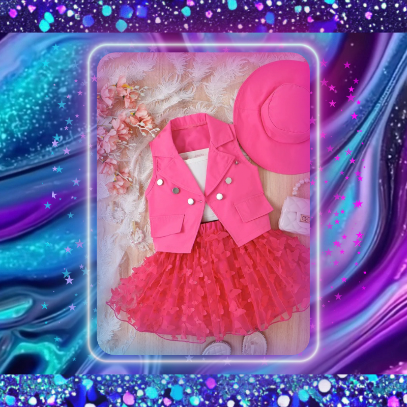 Sleeveless Jacket & Skirt Sets