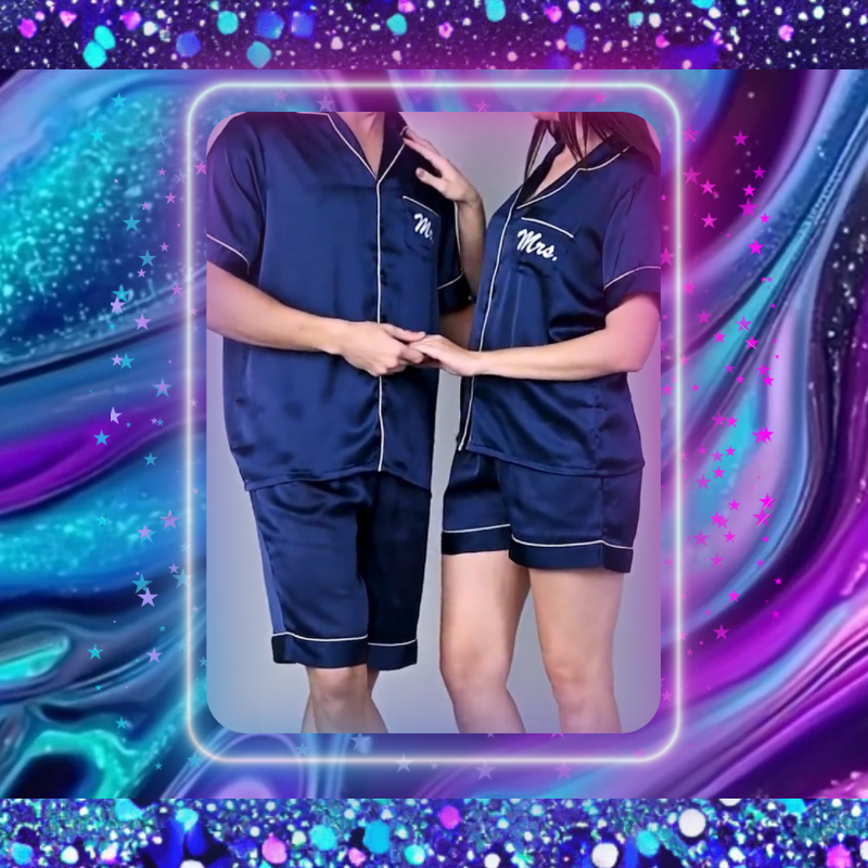 Mr & Mrs Satin Pajamas