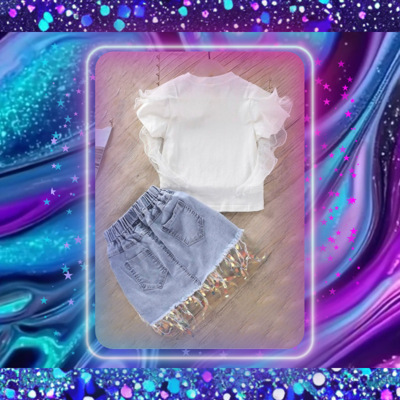 Unicorn Lace Sequin Set