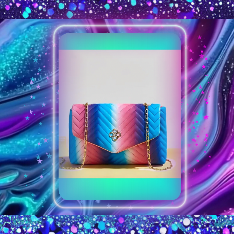 Rainbow Wavy Shoulder Bags
