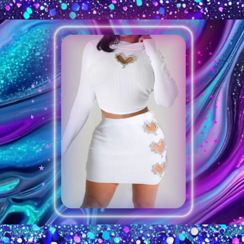 Knitted Two Piece Skirt Sets