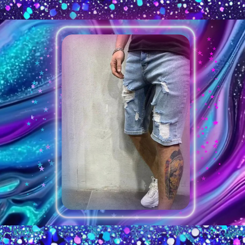 Ripped Denim Shorts