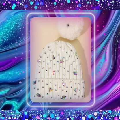 Rhinestone Fleece Caps