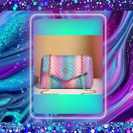 Rainbow Wavy Shoulder Bags