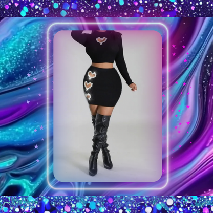 Knitted Two Piece Skirt Sets