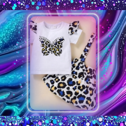 Butterfly Suspender Skirt Sets